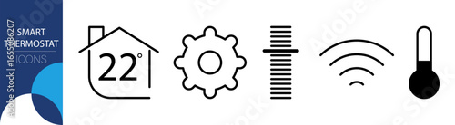 Icons represent temperature, settings, and connectivity options.