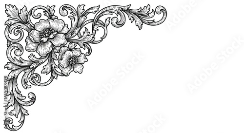 Ornate floral corner flourish