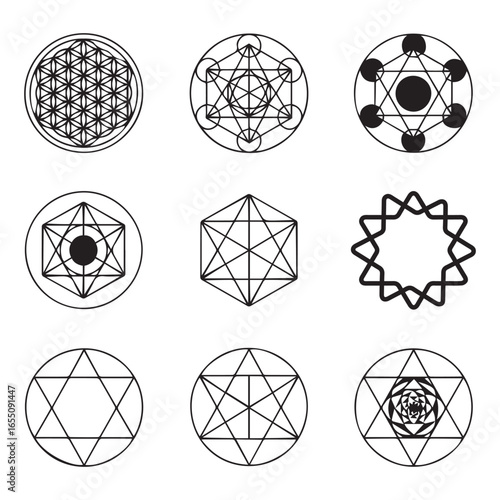 Sacred geometry symbols geometric patterns spiritual designs spiritual symbols mandalas