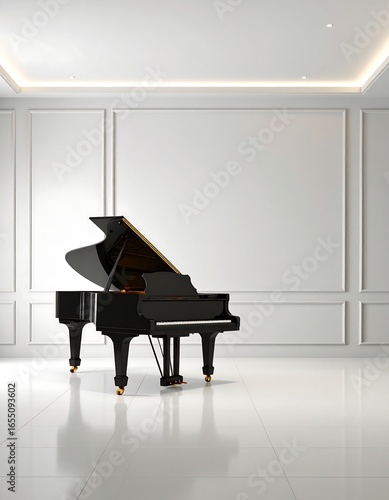 Grand piano in white room (1)