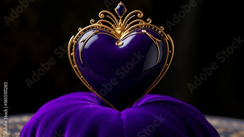 purple heart on dark background