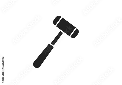 Simple Medical Reflex Hammer Icon.