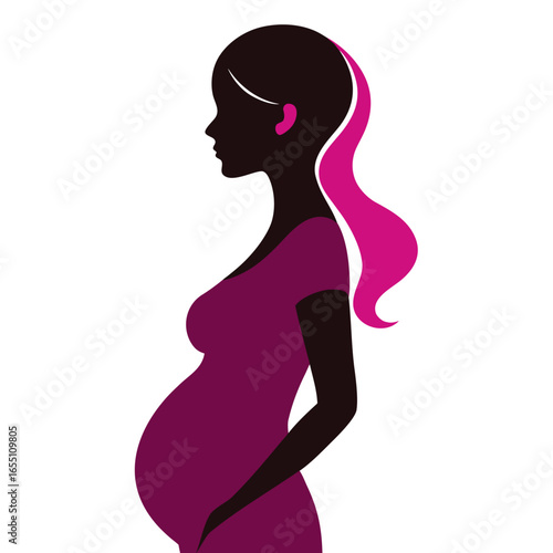 pregnant woman silhouette