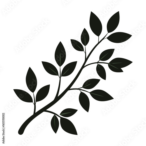 black and green leaves