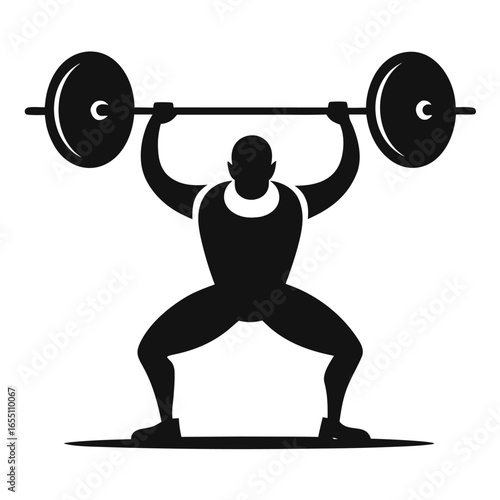 man lifting weights