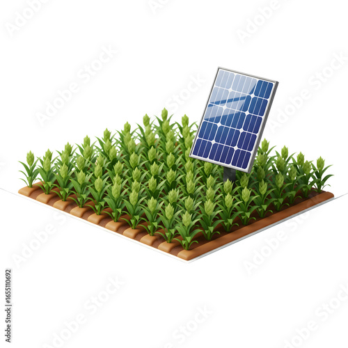 solar panels on the grass