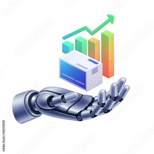 business graph with arrow