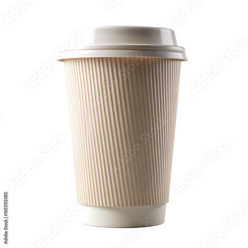 Wallpaper Mural Disposable Paper Coffee Cup with Lid Isolated on Transparent Background disposable paper Torontodigital.ca