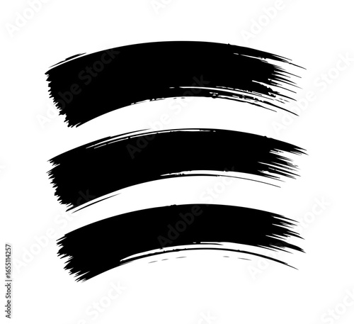 Bold Grunge Brush Stroke Vector Pack  Rough Hand Drawn Ink Strokes for Poster and Print Templates