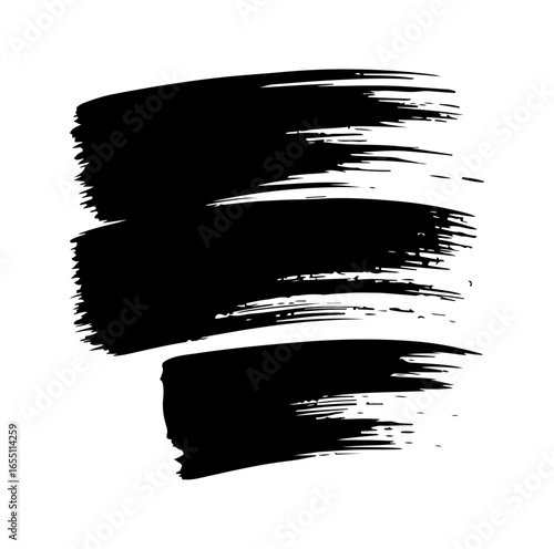 Bold Grunge Brush Stroke Vector Pack  Rough Hand Drawn Ink Strokes for Poster and Print Templates