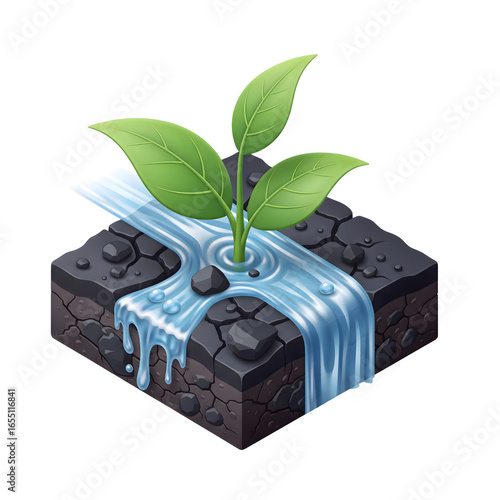 plant growing in a box