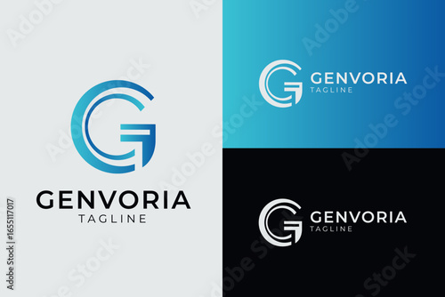 Letter G Modern Logo Design. Abstract Geometric Style For Business And Technology Branding.