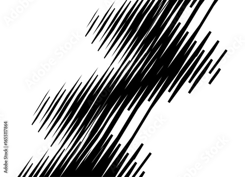 Wavy vector pattern of thin black lines on a white background. Black and white Design element. Vector background for covers, advertising, packaging, interior. Flickering, shimmering