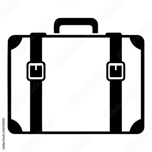 Suitcase icon in a minimalistic style 