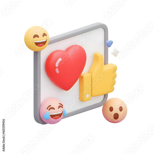 mobile phone with social network icon