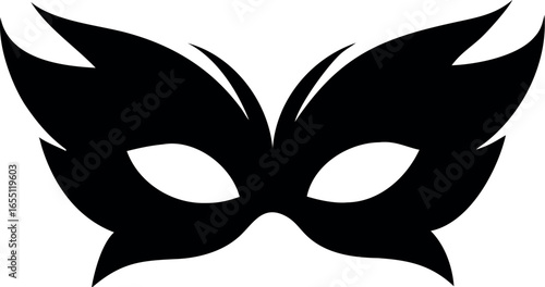 carnival disguise mask flat icon vector