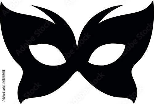 carnival disguise mask flat icon vector