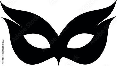 carnival disguise mask flat icon vector