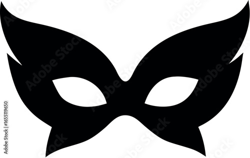 carnival disguise mask flat icon vector