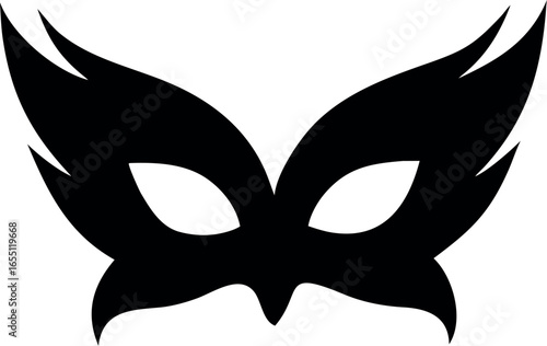 carnival disguise mask flat icon vector
