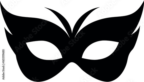 carnival disguise mask flat icon vector