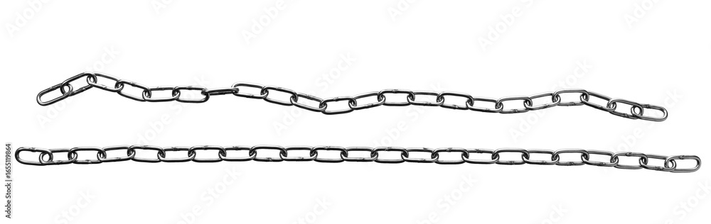 Fototapeta premium Metal chains isolated on white background