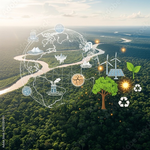 Amazon and Climate Conference Concept