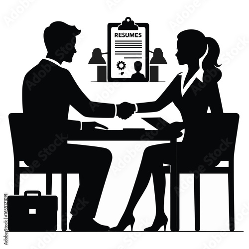 Hiring Process Vector Design