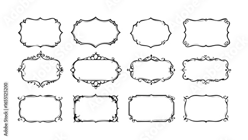 Elegant decorative frames borders vector design elements vintage style frame collection vector illustration