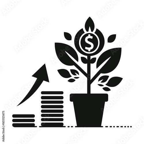 Money Growth Vector Design