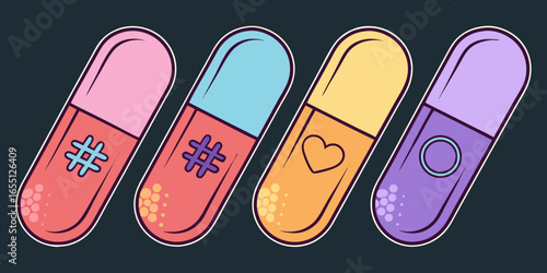 gaming addiction pills digital wellness video game therapy concept illustration