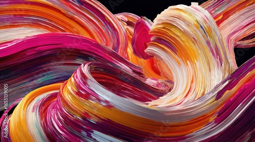 Wallpaper Mural Abstract swirling paint strokes Torontodigital.ca