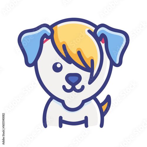 cute puppy with haircut