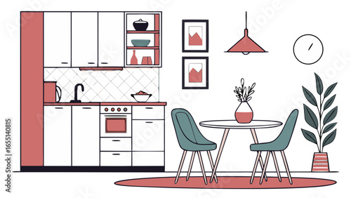 modern kitchen interior