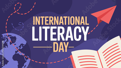 Celebrating International Literacy Day with Book Earth and Paper Airplane for Education and Global Awareness Promotion