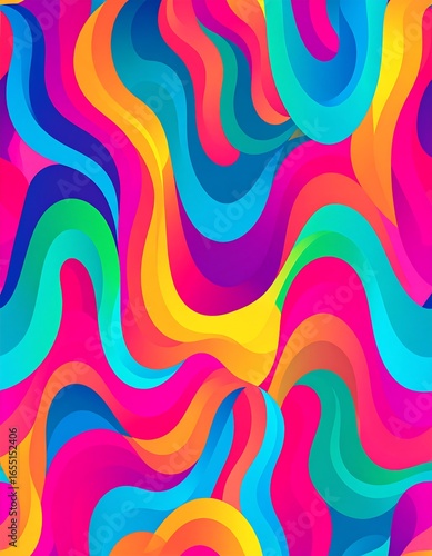 Vibrant abstract wavy pattern