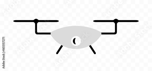 Drone, quadcopter and uav, graphic design. Technology, innovation, inspection and monitoring, vector design and illustration