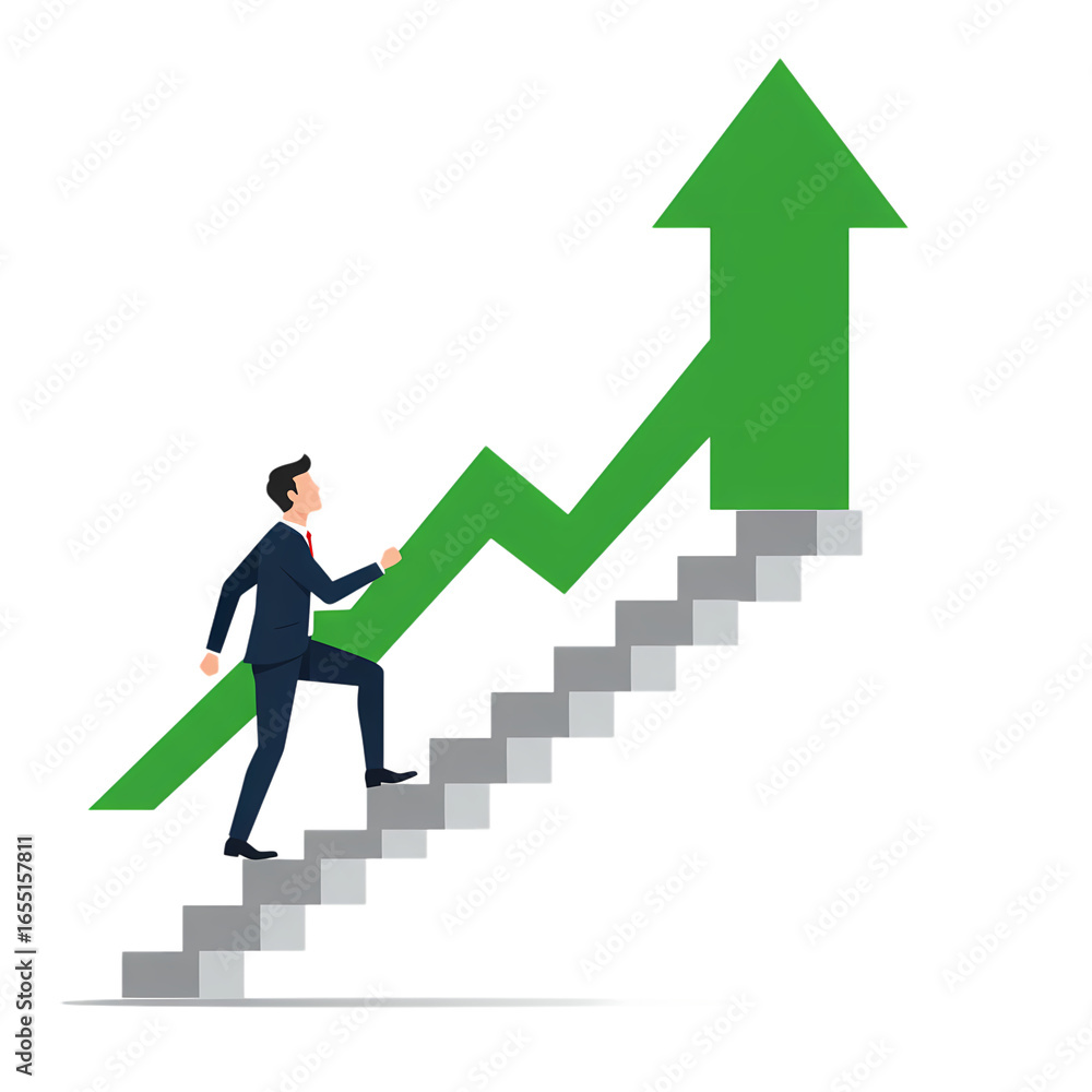 Climbing the Ladder to Success: Business Growth Visual