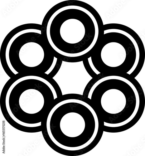 Modern Abstract Geometric Pattern – Visual Art with Colorful Geometric Shapes in a Creative Vector Style. Moderner Abstrakter Geometrischer Hintergrund Bildende Kunst mit bunten geometrischen Formen