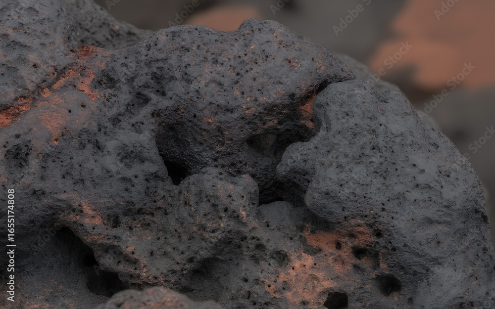 Fototapeta premium Lava Rock Surface with Porous Texture