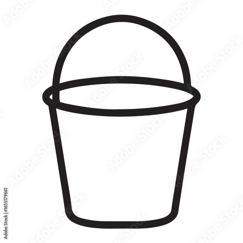 Bucket Icon vector Silhouette Cleaning