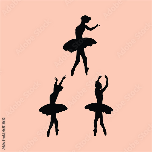 Flat design gymnast silhouette illustration