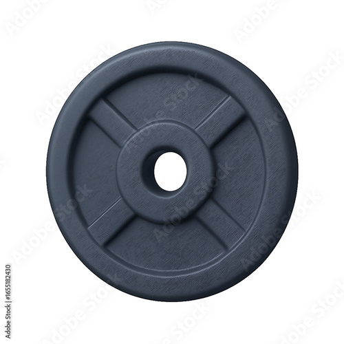 Weight plate 3D emoji plastic icon for fitness strength training workout exercise gym equipment weightlifting muscle building