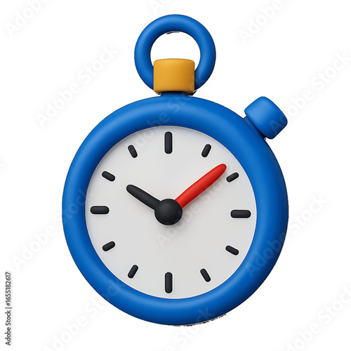 Stopwatch 3D emoji plastic icon for fitness timing workout exercise training gym sport health interval