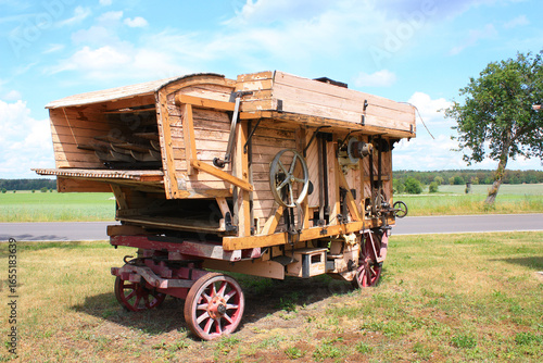 Quadro em tela Historical Threshing Machine in Oppelhain, Lower Lusatia, Germany