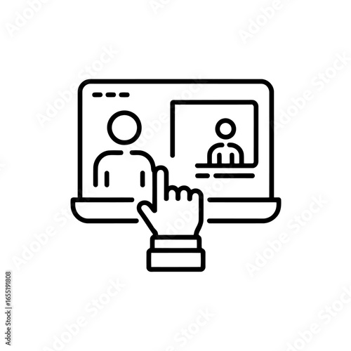 Online Meeting and Virtual Conference Using Computer with Hand Selection