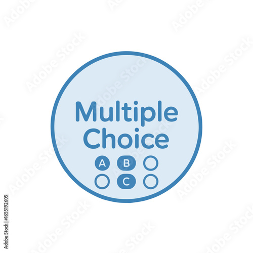 Multiple Choice Test Answer Sheet Exam Paper Concept and Illustration for Questions