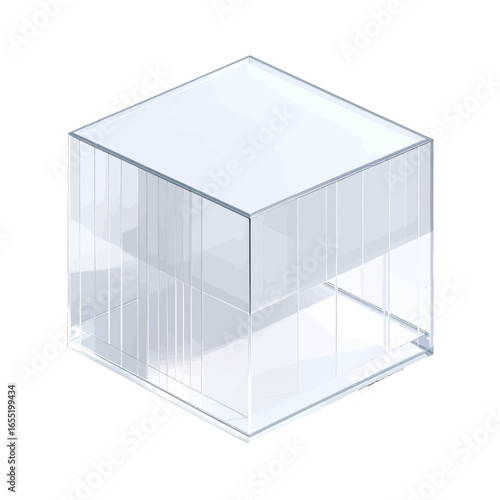 Transparent Cuboid Architectural Structure