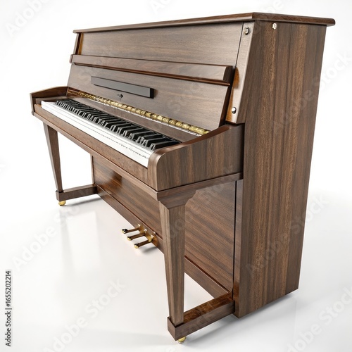 grand piano isolated on white background