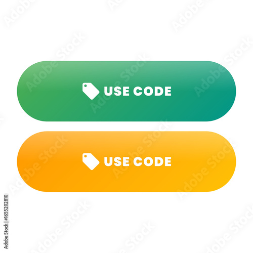 Unlock savings with vibrant green and orange 'Use Code' buttons for promotions and sales